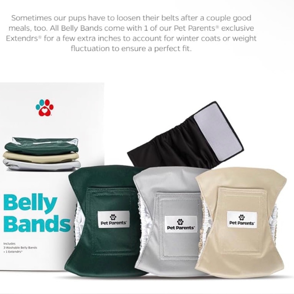 Pet Parents Belly Bands Set 14”-20”